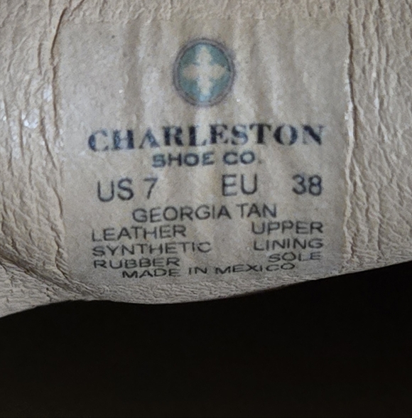 Charleston Shoe Co. Georgia Tan Suede Leather Penny Loafer Mules Size 7 - Picture 10 of 11